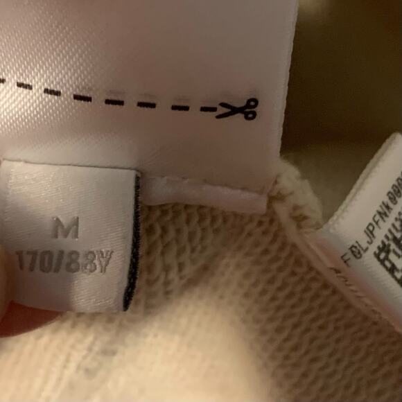 Adidas Women's Y-3 Logo Sweatshirt Size M Ecru Loose Fit Yohji Yamamoto Tailored - Picture 9 of 9